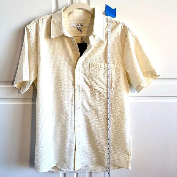 NWT Joe’s cotton short sleeves button up shirt in Ecru color. Size S - Picture 10 of 12